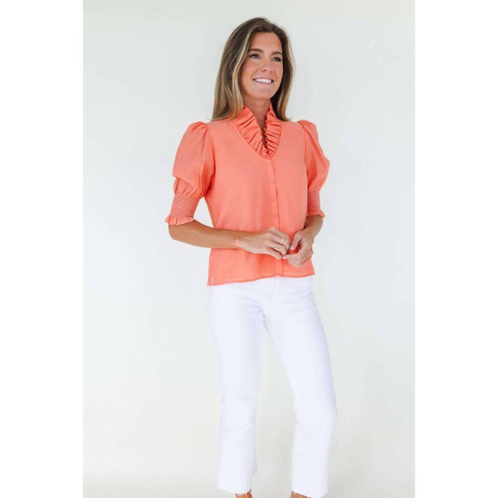 NEW MARY GEORGE harper top in coral quartz